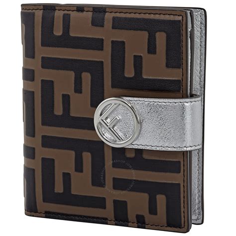 fendi leather printed bifold wallet.